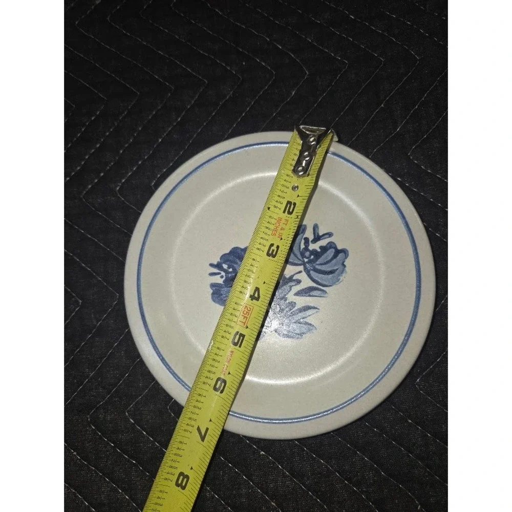 Pfaltzgraff Yorktowne Blue Floral Stoneware Bread Butter Plate 6.75 Inch Vintage